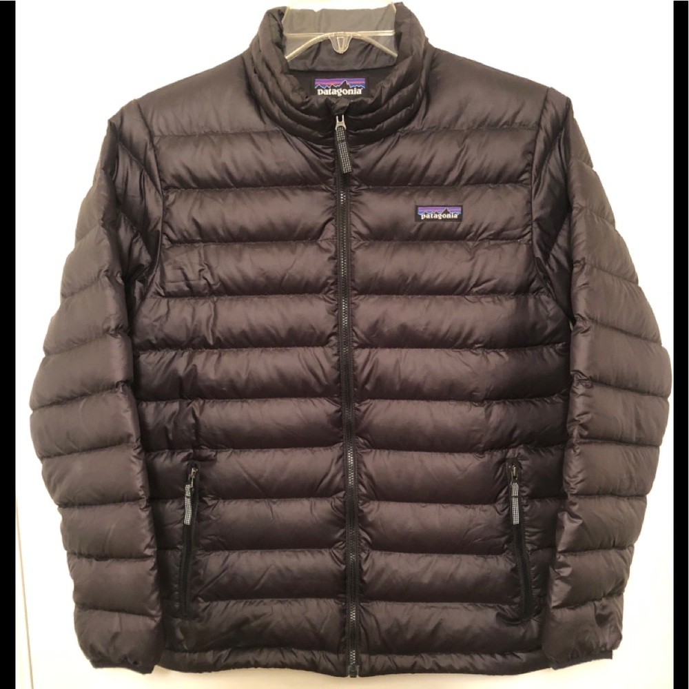 Patagonia Black Down Puffer Jacket Boys Large 12